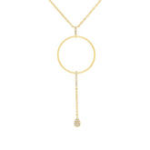 0.07ct 14k Yellow Gold Diamond Necklace